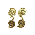 Barbuda Gold Shell Earrings