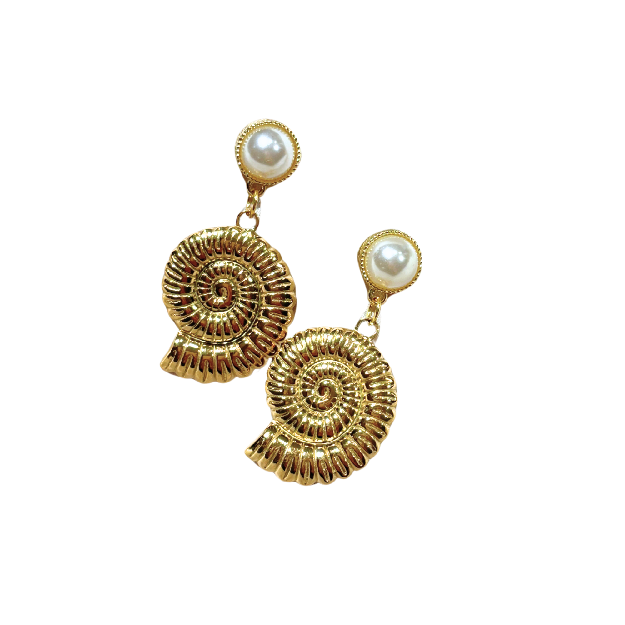 Fiji Gold Shell Earrings