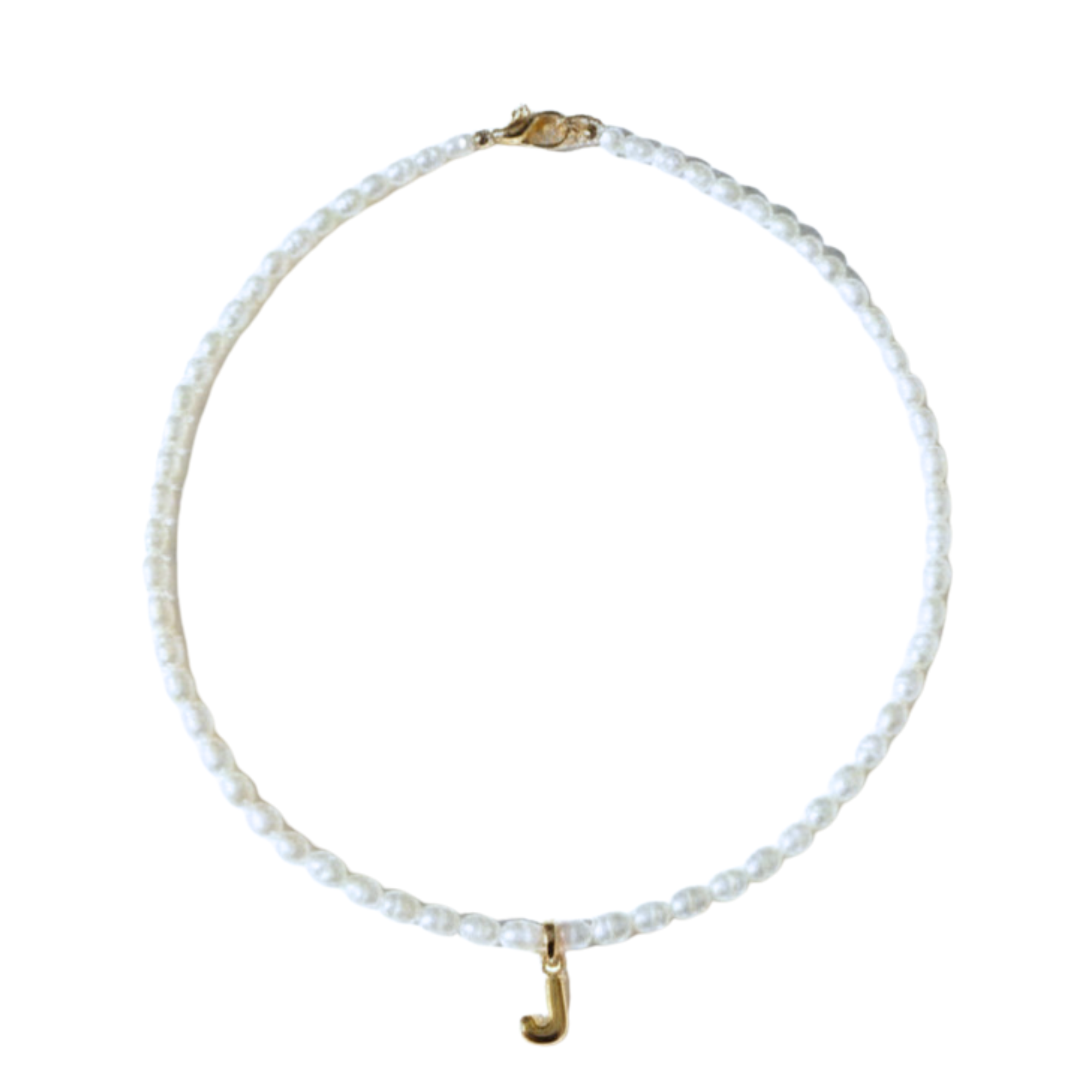 Initial Baby Pearl Necklace